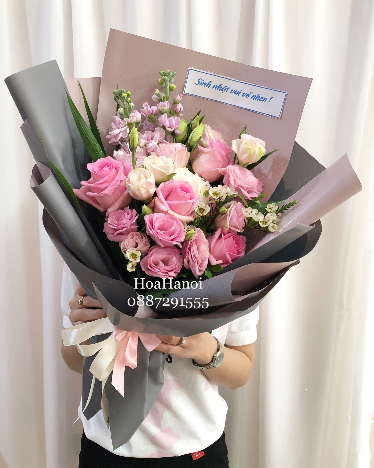 Bó hoa sinh nhật đẹp  Shop hoa tươi giá rẻ ở Hà Nội Hoahanoicomvn