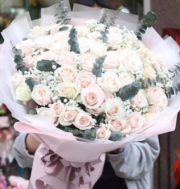 Bó Hoa Hồng Phấn Sinh Nhật | Hanoi Florist-Shop Hoa Tươi Uy Tín Hn